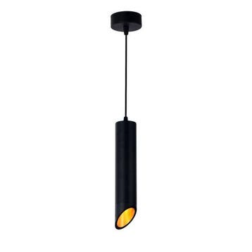 Zwarte Hanglamp langwerpig - 30cm | GU10 fitting | Goud, Ophalen of Verzenden, Nieuw, Metaal