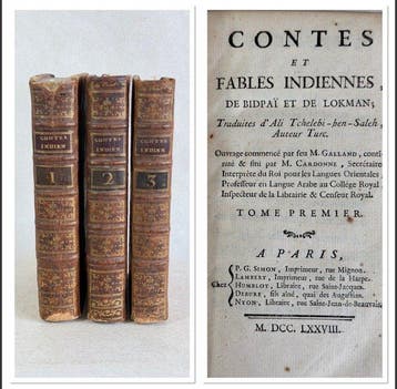 A. Galland - Contes et fables indiennes, de Bidpai et Lokman