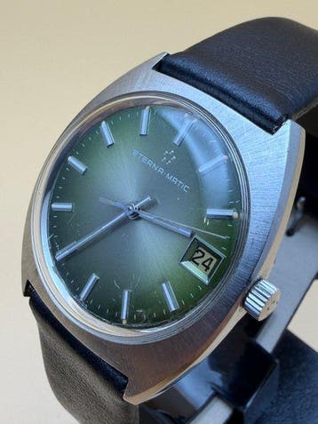 Eterna-Matic - Automatic Date – Green Dial - Zonder, Nieuw