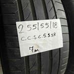 2 x Continental 255-55-18 Zomerbanden 7mm, Auto-onderdelen, Banden en Velgen, 18 inch, Gebruikt, 255 mm, Ophalen of Verzenden