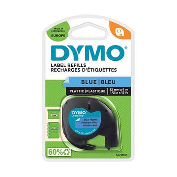 Dymo S0721650 / 91205 plastic tape blauw 12 mm (origineel), Computers en Software, Printerbenodigdheden, Verzenden, Nieuw, Printertape
