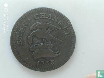 Man (Isle of Man) - Man 1 penny 1733 (koper), Verzenden, Overige landen, Losse munt