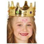 Gouden koninginnen kroon voor meisjes - Kronen, Hobby en Vrije tijd, Feestartikelen, Ophalen of Verzenden, Nieuw