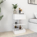 vidaXL Nachtkastjes 2 st 40x35x65 cm spaanplaat hoogglans, Minder dan 45 cm, Verzenden, Nieuw, 55 tot 70 cm