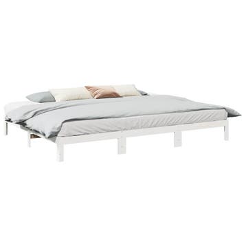 vidaXL Bedframe Family zonder matras 270x200 cm massief, Huis en Inrichting, Slaapkamer | Bedden, Verzenden, Wit, Nieuw, 200 cm