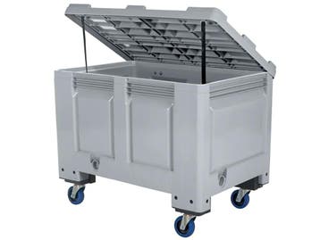 Verrijdbare BIG BOX palletbox met deksel - 1200 x 800 mm - 4, Ophalen of Verzenden, Nieuw
