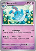 Azumarill 065/162 reverse holo Temporal forces, Ophalen of Verzenden, Nieuw, Losse kaart, Foil