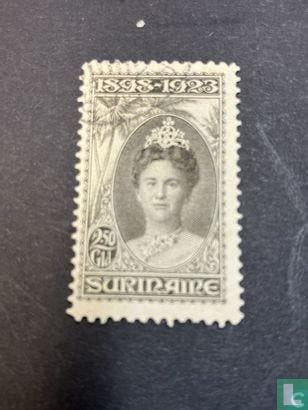 Suriname - Regeringsjubileum Wilhelmina 1898-1923 - 1923, Verzenden, Gestempeld