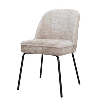 DS4U - Vida eetkamerstoel - Set van 2 - Champagne - Stof, Ophalen of Verzenden, Nieuw