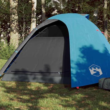 vidaXL Koepeltent 4-persoons waterdicht blauw, Caravans en Kamperen, Tenten, Verzenden, Nieuw, Tot en met 2