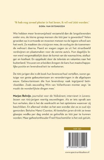 Levenslessen van 100-jarigen 9789000385195 Marjon Bolwijn, Verzenden, Gelezen, Marjon Bolwijn