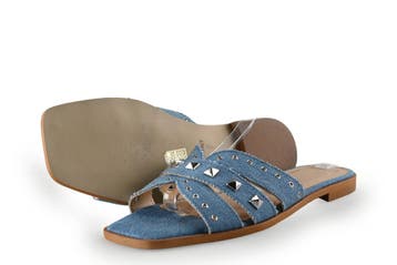 Manfield Slippers in maat 37 Blauw, Slippers, Zo goed als nieuw, Manfield, Verzenden