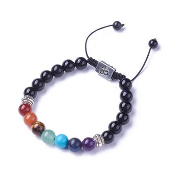 Buddha Chakra Ohm verstelbaar met gemengde edelsteen kral..., Ophalen of Verzenden, Nieuw, Kraal