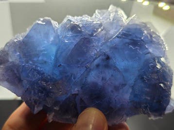 Ocean Blue Fluoriet uit Minerva Mine, Illinois, USA