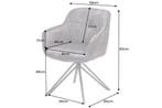 Draaibare design stoel EUPHORIA champagne grijs fluweel met, Huis en Inrichting, Stoelen, Ophalen of Verzenden, Nieuw