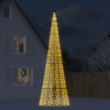 vidaXL LED-kerstboom 1534 LEDs warm wit 500 cm, Diversen, Verzenden, Nieuw