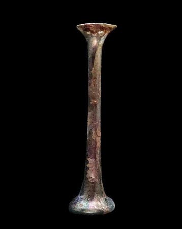 Oud-Romeins - Unguentarium van hoog hals glas - 1e/3e eeuw, Verzamelen