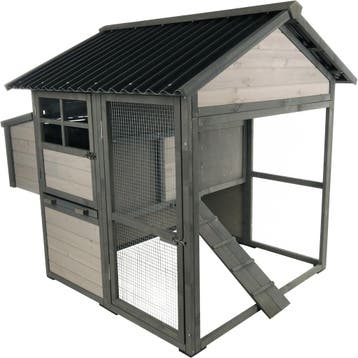 Kippenhok Flamingo Zivo Cottage Grijs – Groot Houten Kipp., Dieren en Toebehoren, Pluimvee | Toebehoren, Verzenden, Nieuw, Kippenhok of Kippenren