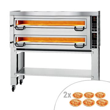 GGM Gastro | Elektrische pizzaoven Power - 6+6 34cm - |, Onderbouw afzuigkap, Verzenden, Nieuw, Motor