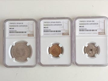 Spanje. Francisco Franco. Lote completo de la serie E-51, Postzegels en Munten