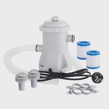 Elektrische Zwembad Filterpomp 330 GPH met 2 Filtercartridge, Verzenden, Nieuw