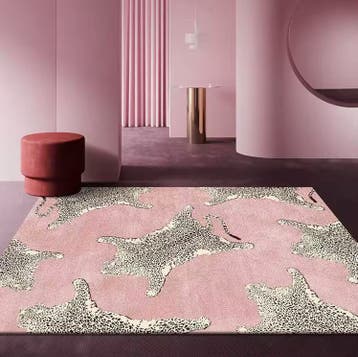 Luxe Pluche Luipaardprint Tapijt - Zacht Vloerkleed Antislip, Verzenden, Nieuw, Modern