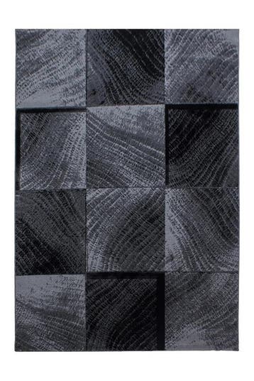 Retro Vloerkleed | Plus | Blokken | Zwart | 160x230 cm, Verzenden, Nieuw