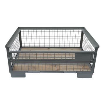 Gitterbox GB010A XL half hout met staal