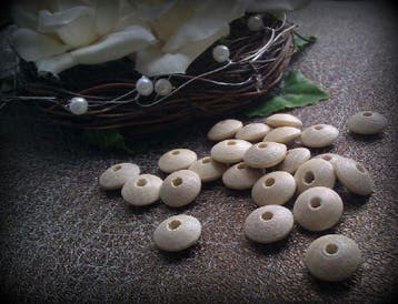 20 Stuks houten naturel disc kralen 10 x 5 mm, Ophalen of Verzenden, Nieuw, Kraal