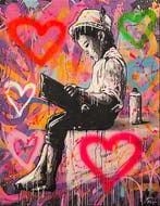 Joaquim Falco - BOY READING XXL, Antiek en Kunst