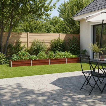 vidaXL Verhoogd Tuinbed Roestig 320 x 40 x 24 cm corton, Minder dan 30 cm, Verzenden, Minder dan 60 cm, Nieuw