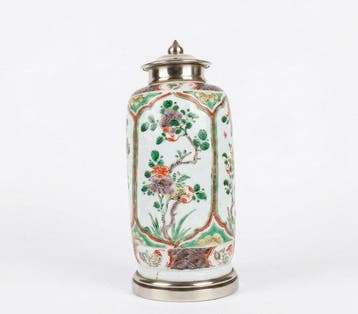 Porselein, Zilverbrons - China - Kangxi (1662-1722)