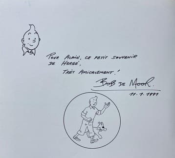 Tintin - Tintin dans le Métro + dédicace + pochette de 6, Boeken, Nieuw