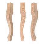 Strakke Queen Ann houten tafelpoot 750x110mm, Ophalen of Verzenden, Nieuw, Grenenhout, Tafelpoot