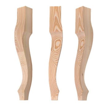 Strakke Queen Ann houten tafelpoot 750x110mm, Ophalen of Verzenden, Nieuw, Grenenhout, Tafelpoot