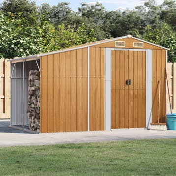 vidaXL Tuinschuur 277x192,5x179 cm gegalvaniseerd staal, Tuin en Terras, Tuinhuizen, Verzenden, Nieuw