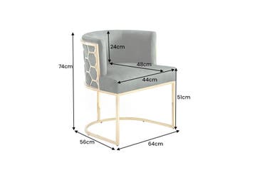 Stoel ELEGANCE fluweelgroen met goudkleurig roestvrijstalen, Huis en Inrichting, Stoelen, Ophalen of Verzenden, Nieuw
