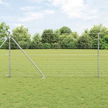 vidaXL Gecombineerd draadhek met spikes 50 x 1,2 m, Verzenden, Nieuw, IJzer