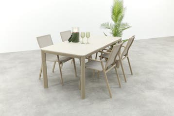 VDG Atmos/Hartman Kyra aluminium tuinset voor 4 personen, Verzenden, Nieuw, Overige materialen, Tuinset
