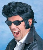 Pruik Elvis met bakkebaarden, Verzenden, Nieuw