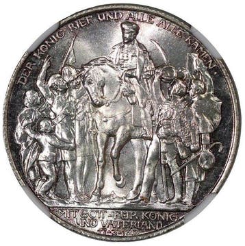 Duitsland, Pruisen Wilhelm II. 2 Mark 1913 - NGC MS63