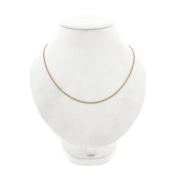 9 karaat Singapore schakelketting, Sieraden, Tassen en Uiterlijk, Ophalen of Verzenden, Gebruikt, Geel, Goud