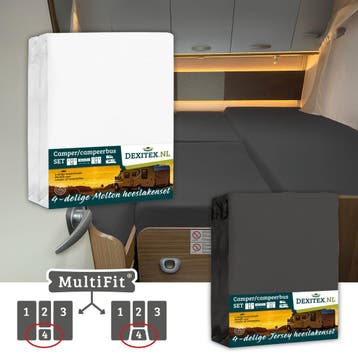 Textielpakket  4 delig met midden matras -1 hoeslakenset(4, Eenpersoons, Verzenden, Nieuw, Wit
