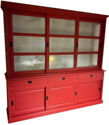 Buffetkast rood Beverwijk 220cm, Ophalen of Verzenden, Nieuw