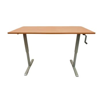 Zit-sta Bureau 160x80 cm, handmatig met zwengel verstelbaar, Ophalen of Verzenden, Gebruikt