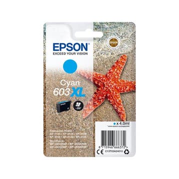 Epson 603XL (T03A2) inktcartridge cyaan hoge capaciteit, Verzenden, Nieuw, Cartridge, Epson