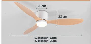 Plafondventilator met LED – Stil, 6 Snelheden + Remote, Verzenden, Nieuw