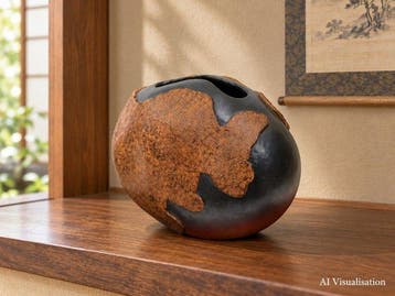 Hiroki Hayakawa Studio Ceramic Hanaire-vaas – steenachtige