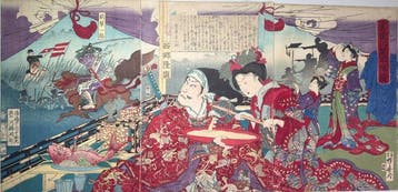 Kawanabe Kysai (1831–1889) — Bto Kawajiri Honjin no Zu