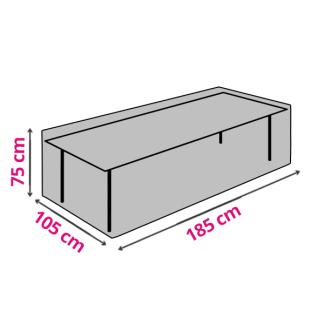Tuintafelhoes | Perel | 185 x 105 x 75 cm (PP, Grijs), Verzenden, Nieuw